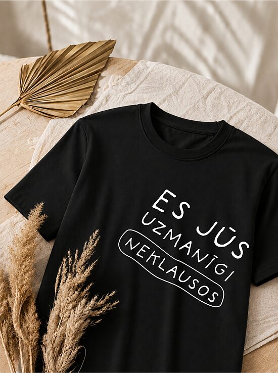 Vīriešu T-krekls "Es Jūs uzmanīgi neklausos"