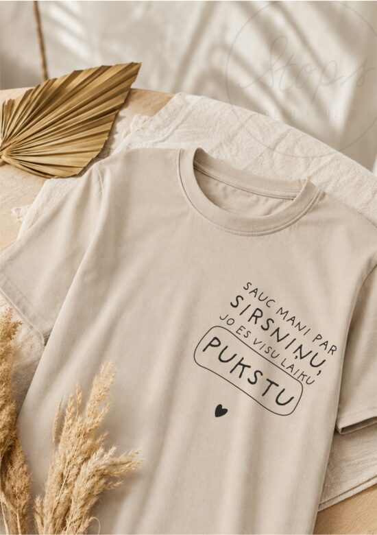 Sieviešu T-krekls "Sauc par sirsniņu"