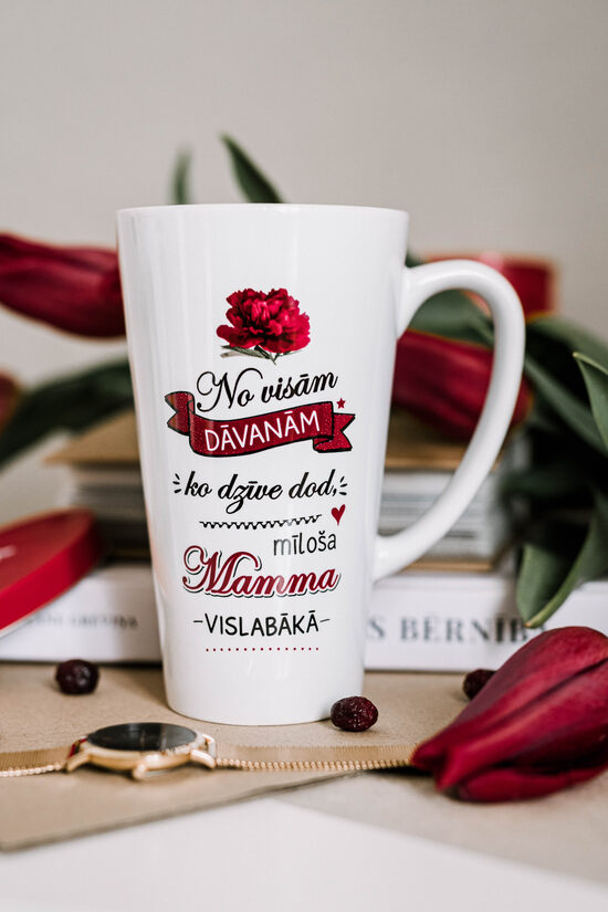 Latte krūze ''Mamma, dāvana vislabākā''