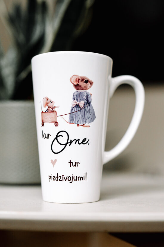 Latte krūze ''Kur Ome, tur piedzīvojumi''