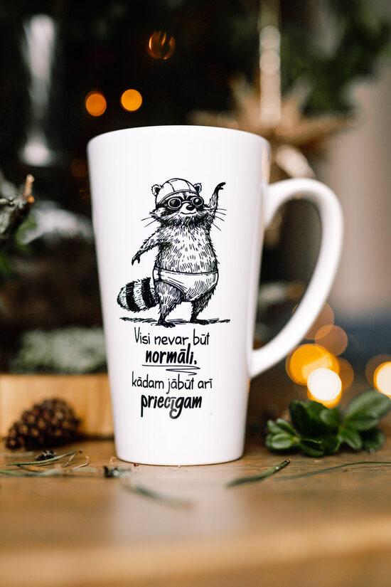 Latte krūze ''Kādam jābūt priecīgam!''