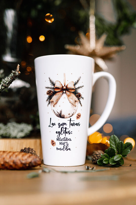 Latte krūze "Lai zem Tavas svētku egles"