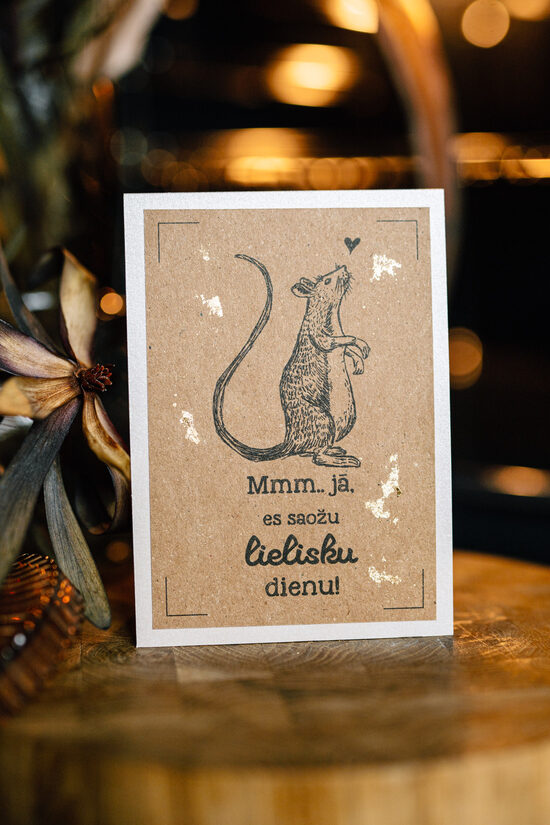 Apsveikuma kartīte "Saožu lielisku dienu"