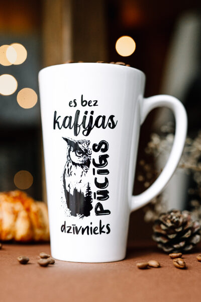 Latte krūze ''Bez kafijas-pūcīgs''