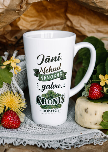 Latte krūze "Jāni, nenokar galvu!"